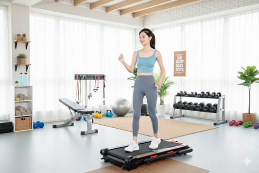 Under Desk Treadmill With Adjustable Handle Benefits Back Pain and Posture